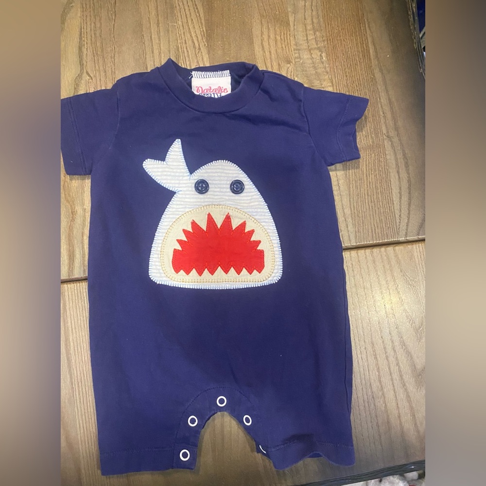 Natalie grant boys shark romper